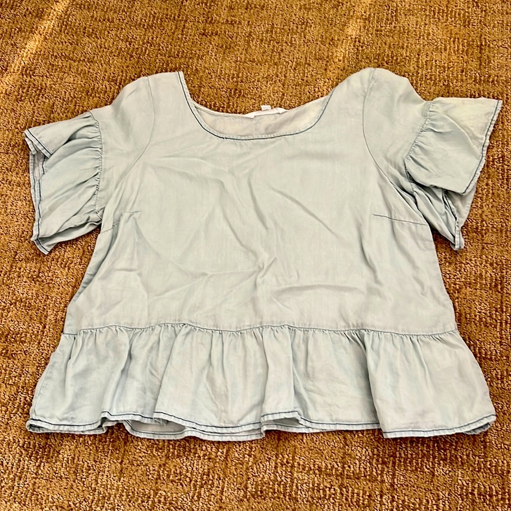 Blue blouse size small.